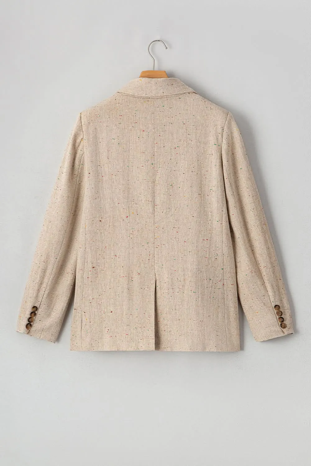 Chic oatmeal suit jacket for women