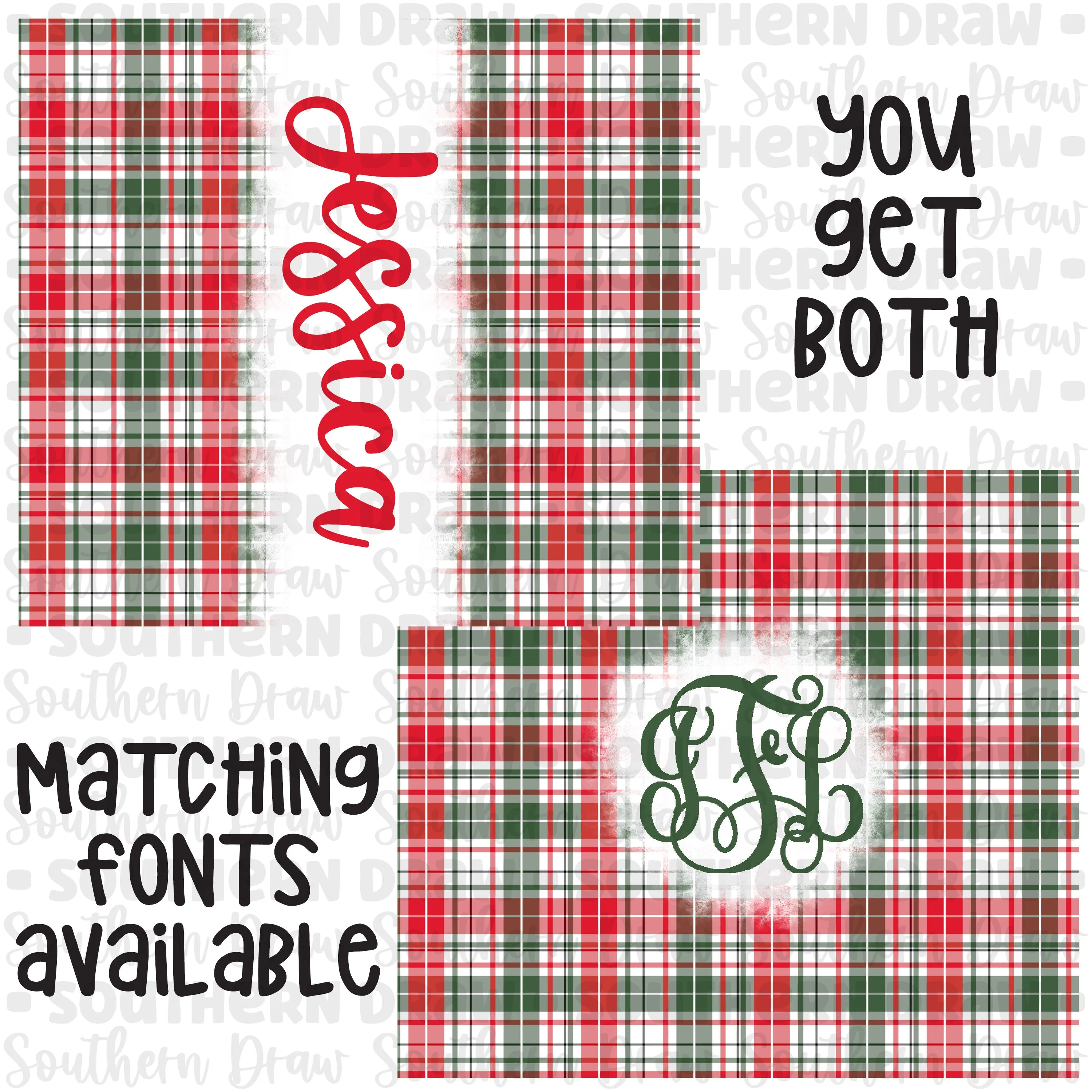 Christmas Plaid Tumbler Bundle