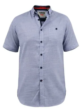 Duke Hadley Sky Blue Micro Check Shirt Sky Blue