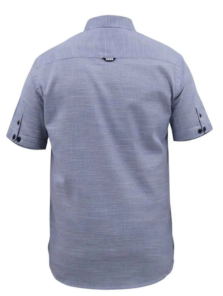 Duke Hadley Sky Blue Micro Check Shirt Sky Blue