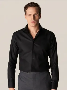 Eton Contemporary Fit Black Textured Twill Dress Shirt