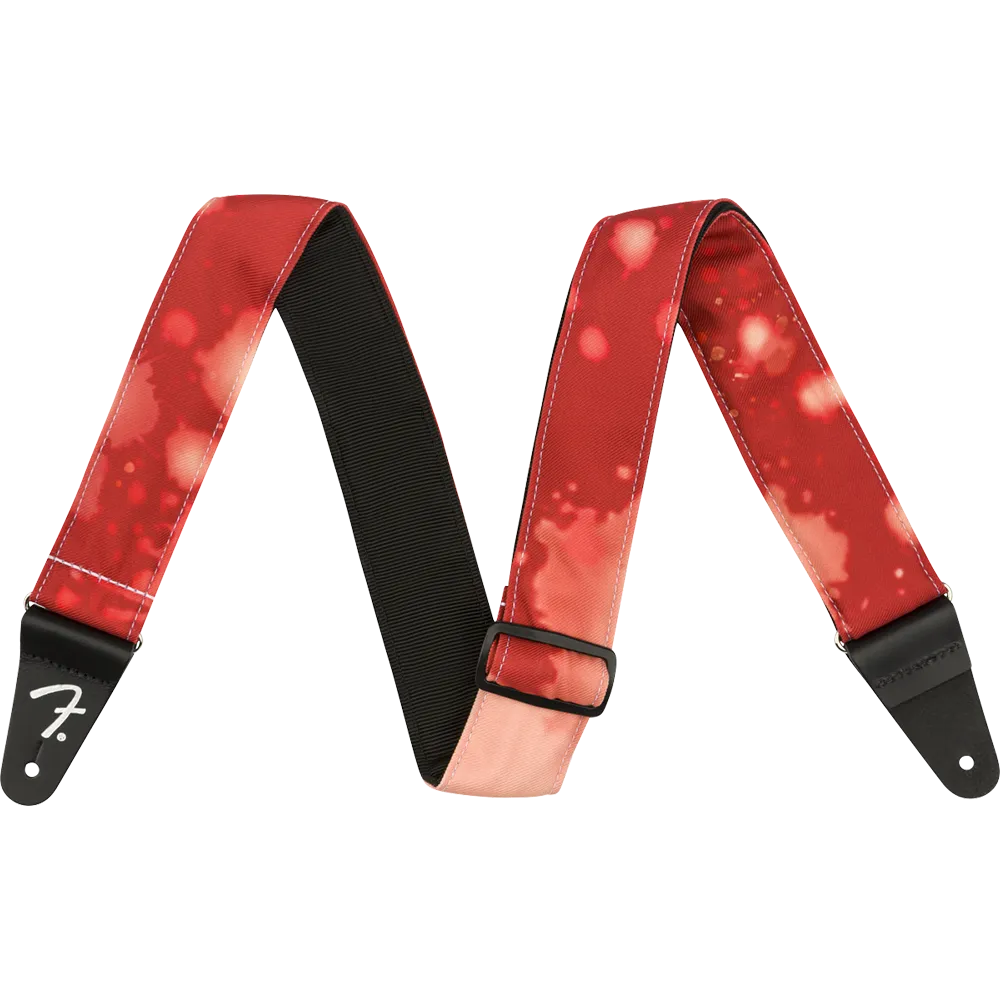 Fender Tie Dye Acid Wash Strap, Red