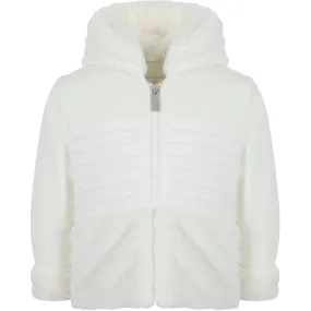 Girls White Hooded Jacket