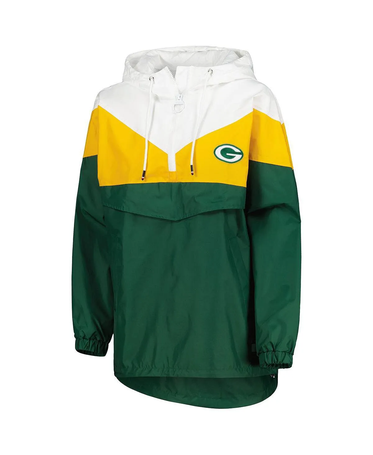 Green Bay Packers Staci Tommy Hilfiger Women's Hooded Half-Zip Windbreaker