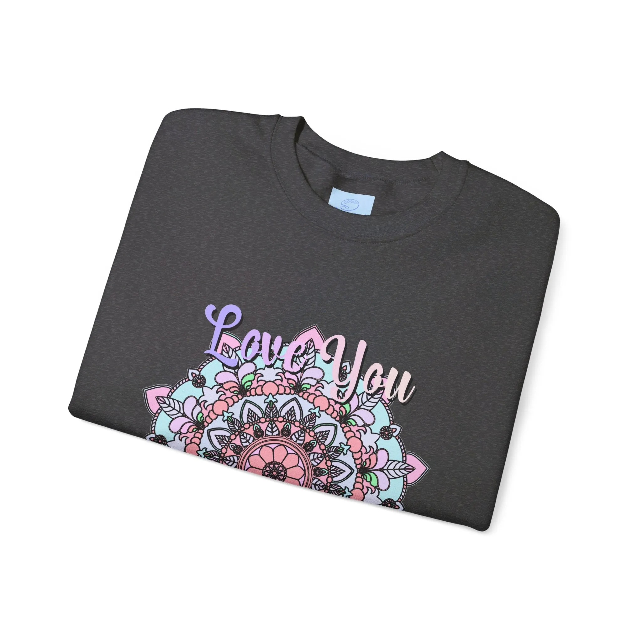 Handmade Mandala Sweatshirt for Mom - Love You Mom