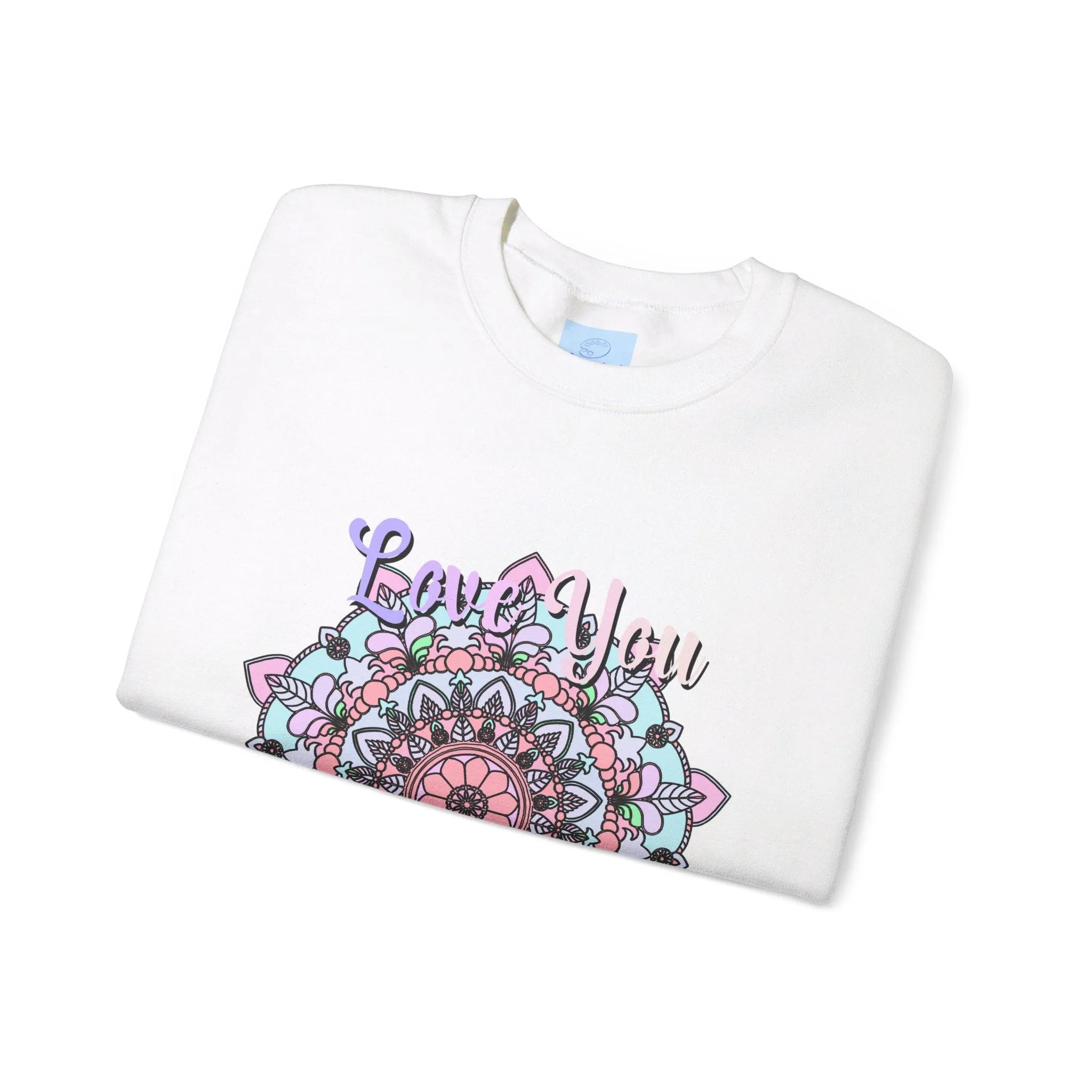 Handmade Mandala Sweatshirt for Mom - Love You Mom