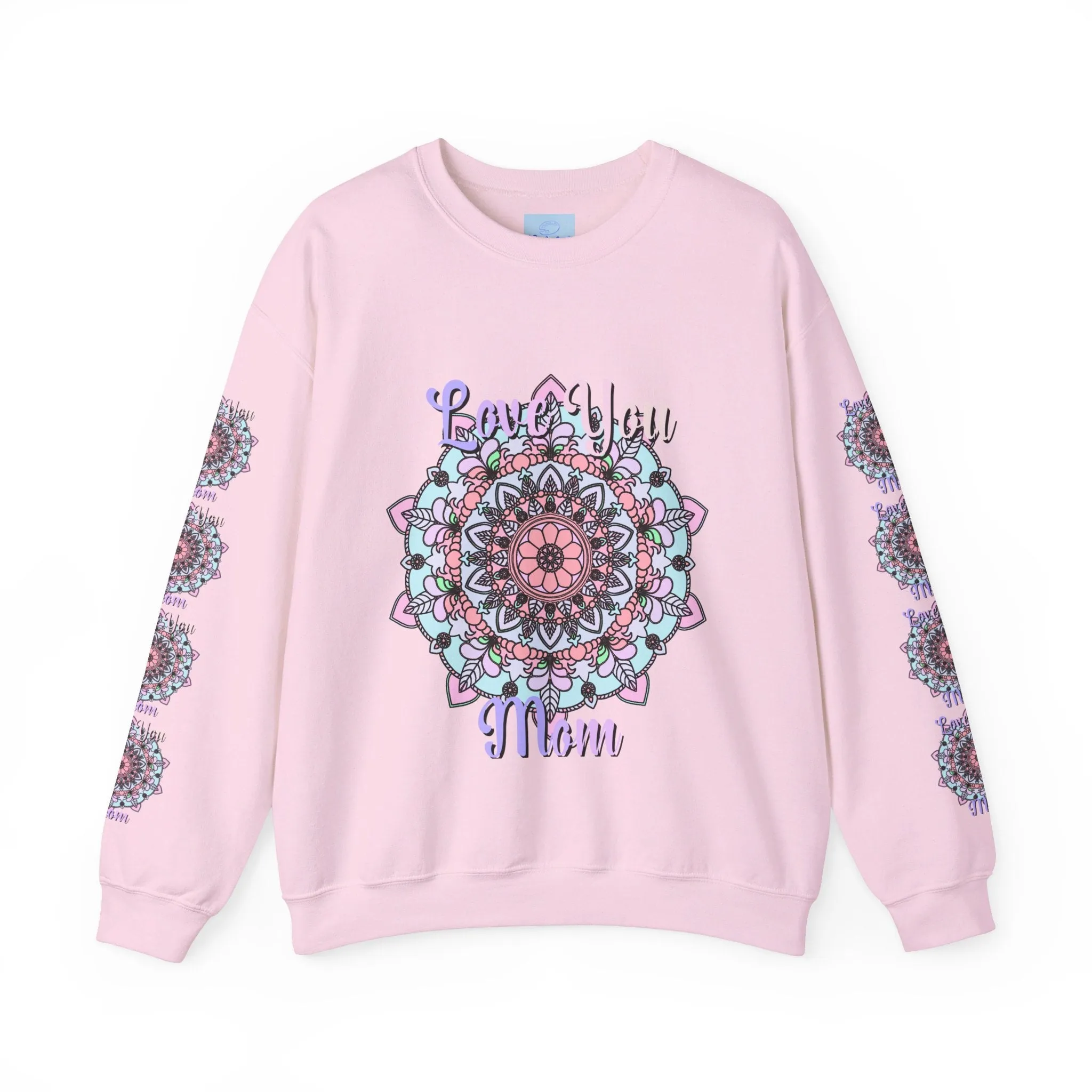 Handmade Mandala Sweatshirt for Mom - Love You Mom