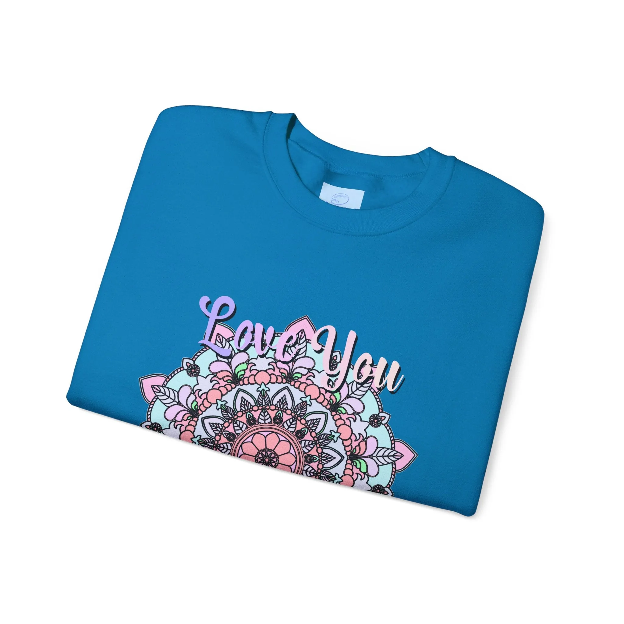Handmade Mandala Sweatshirt for Mom - Love You Mom