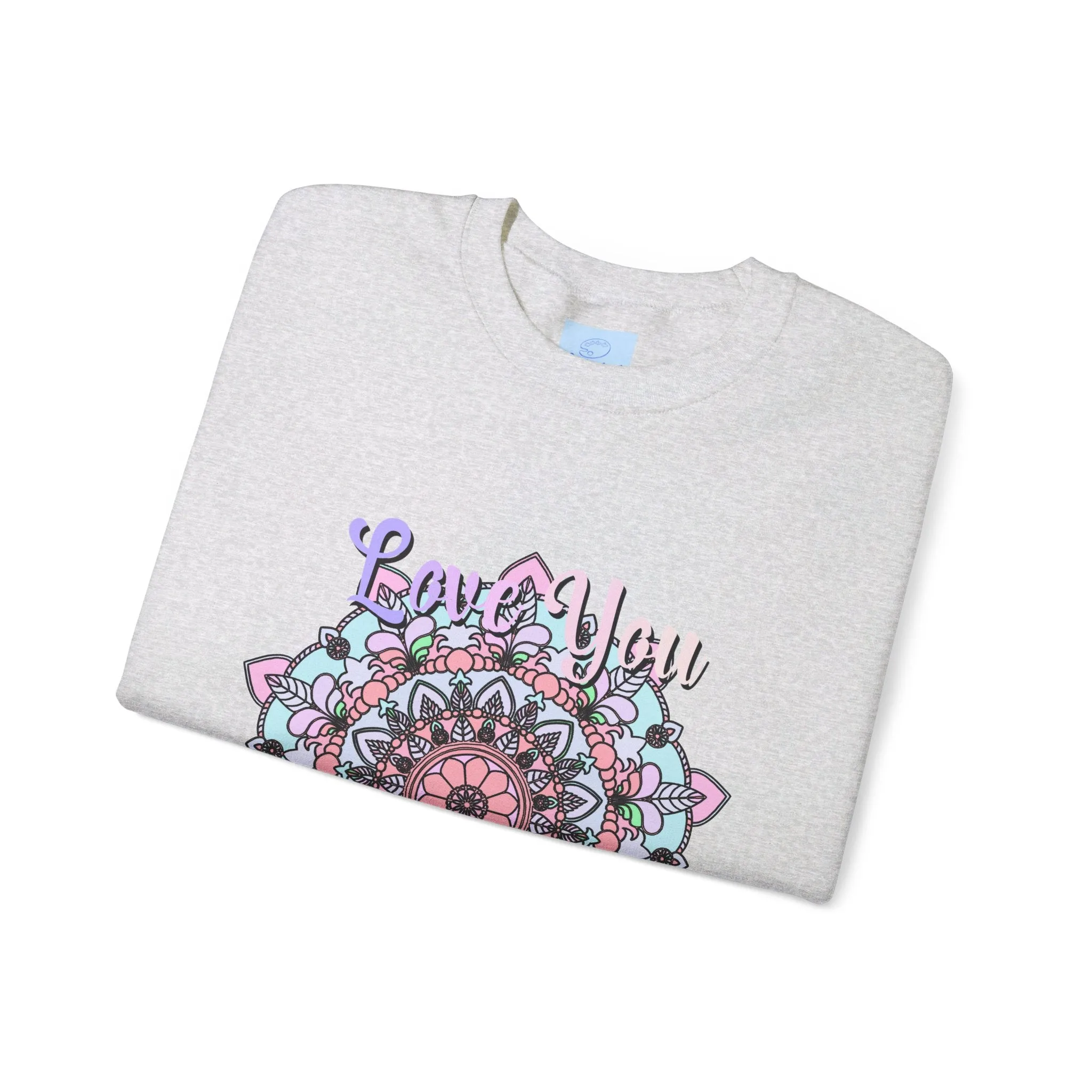 Handmade Mandala Sweatshirt for Mom - Love You Mom