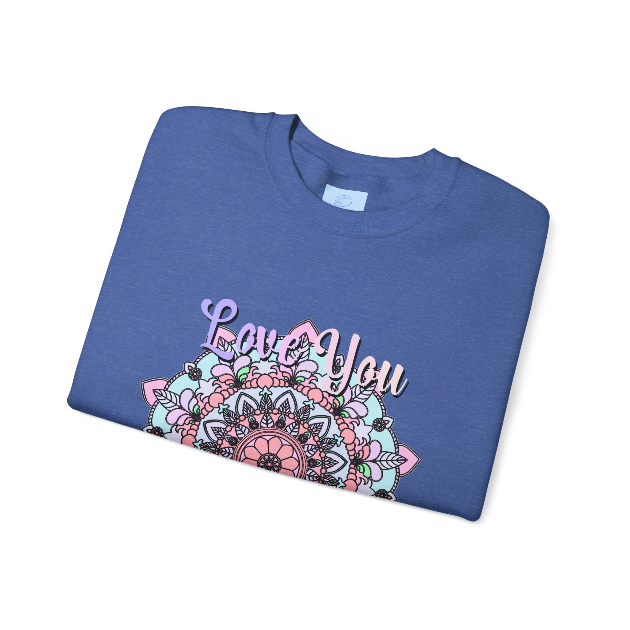 Handmade Mandala Sweatshirt for Mom - Love You Mom