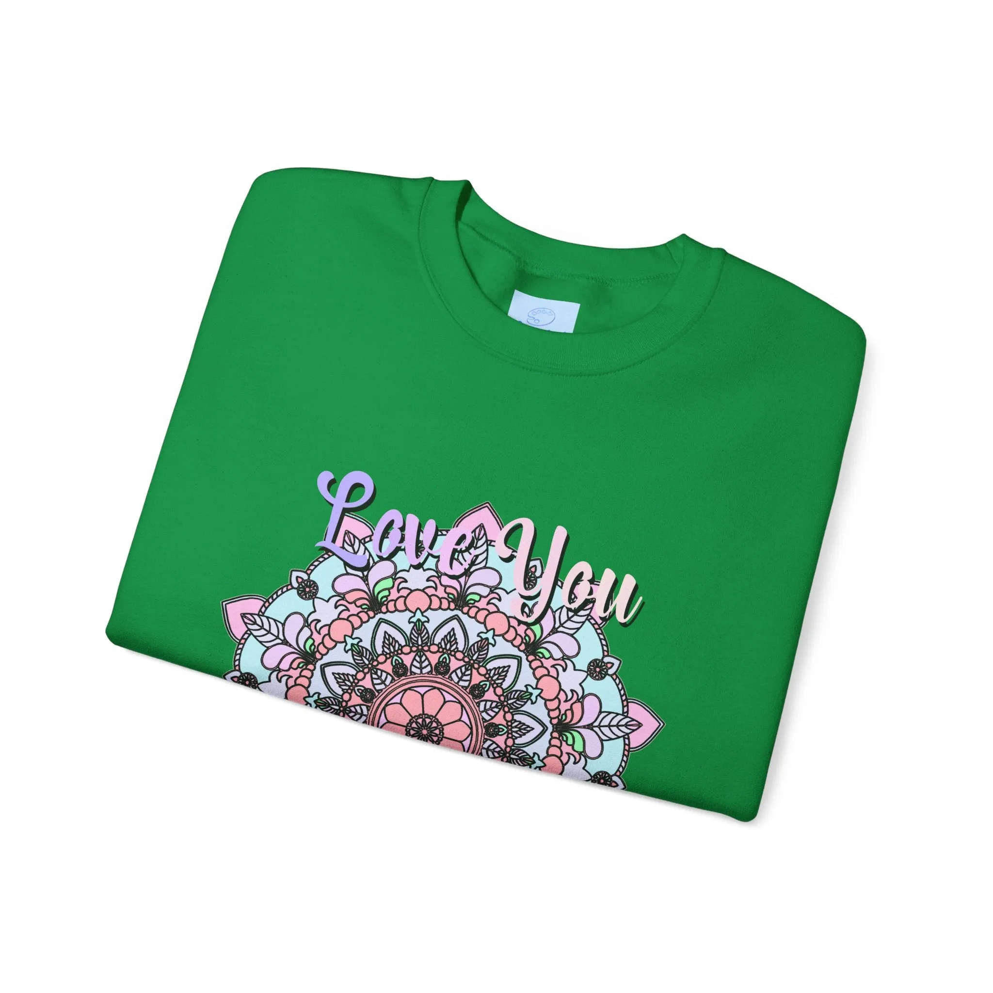 Handmade Mandala Sweatshirt for Mom - Love You Mom