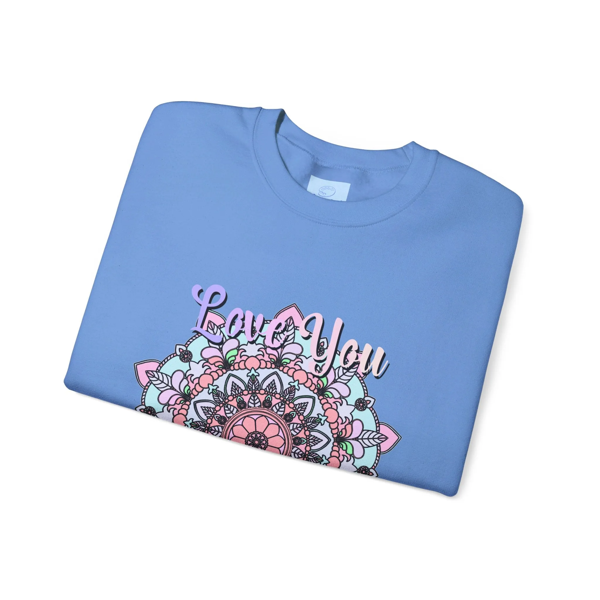 Handmade Mandala Sweatshirt for Mom - Love You Mom