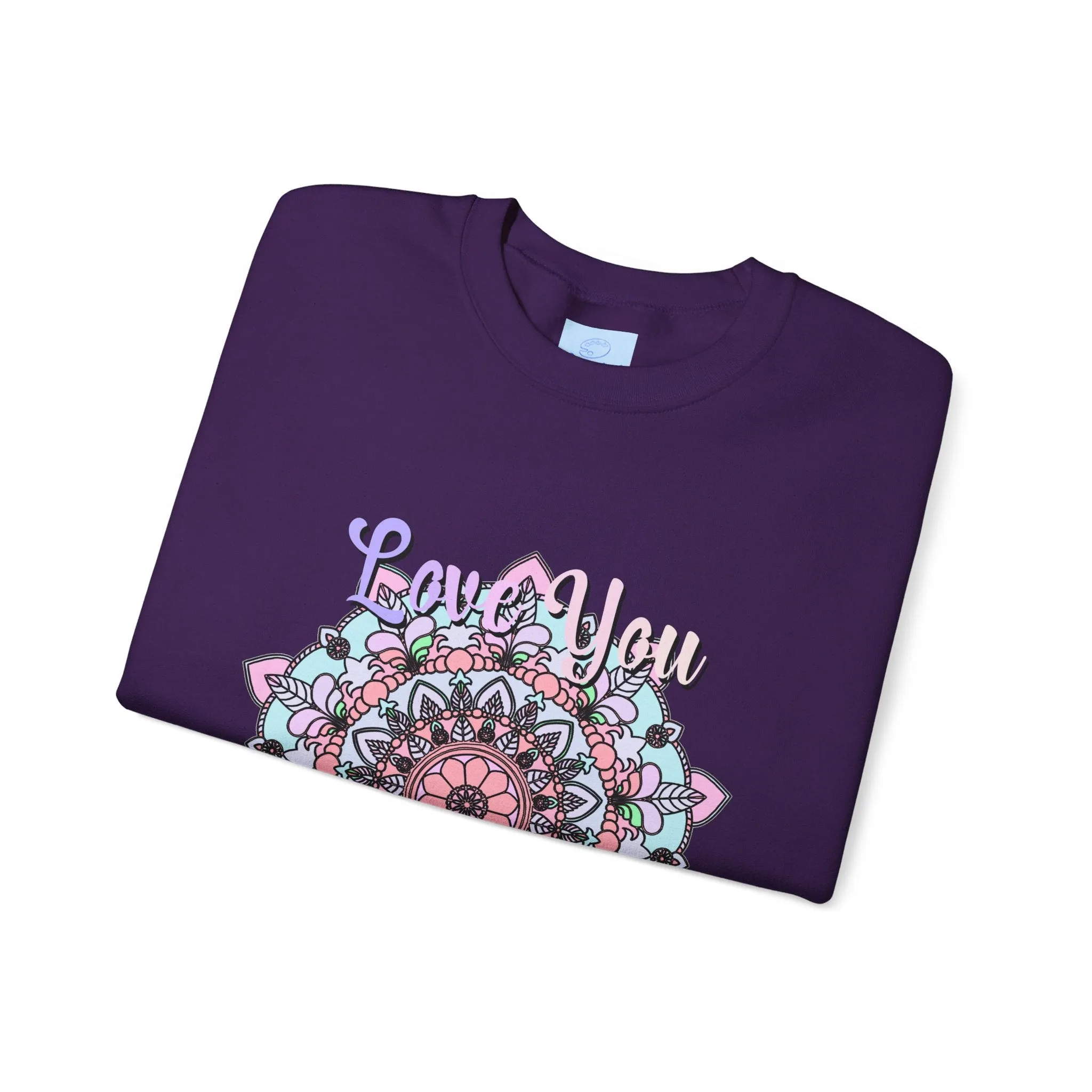 Handmade Mandala Sweatshirt for Mom - Love You Mom