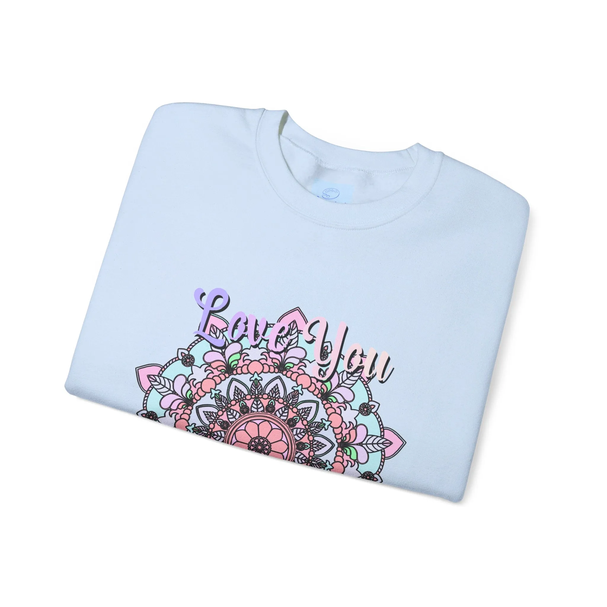 Handmade Mandala Sweatshirt for Mom - Love You Mom