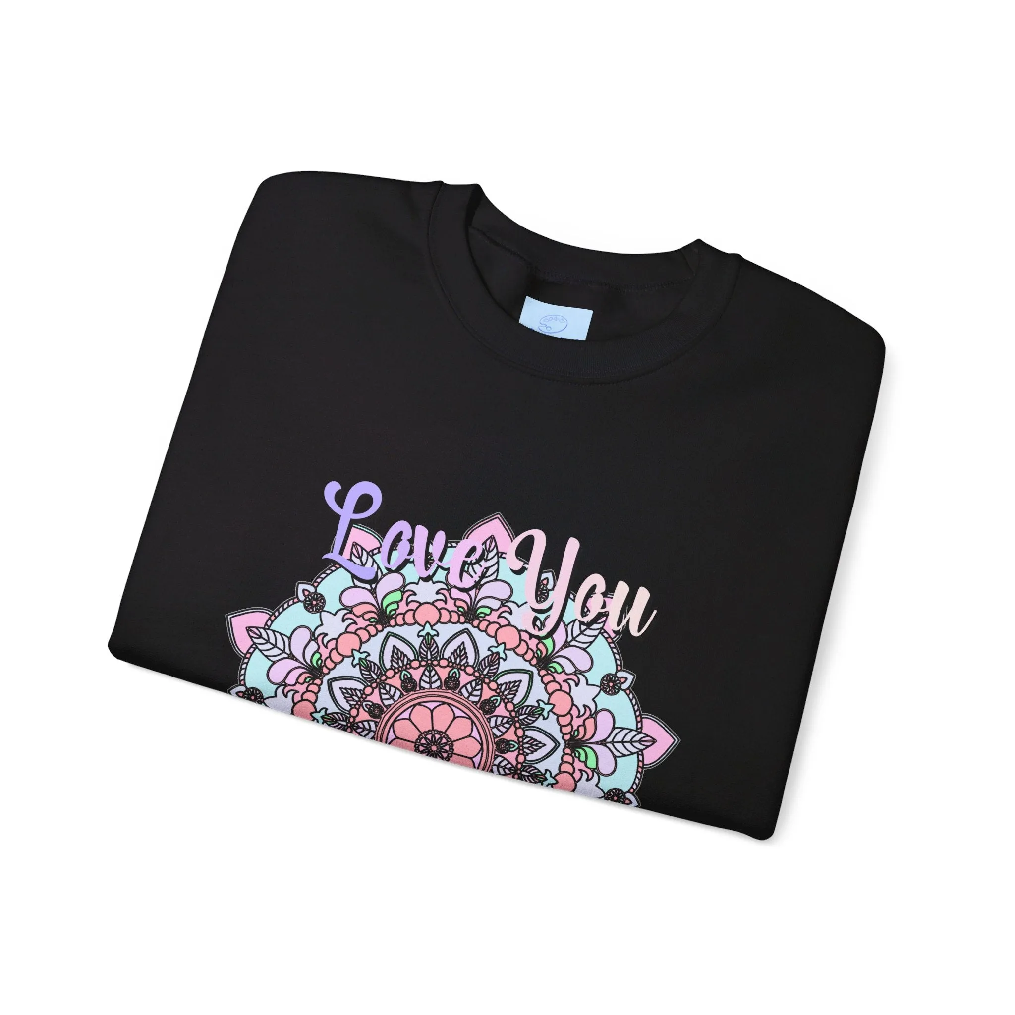 Handmade Mandala Sweatshirt for Mom - Love You Mom