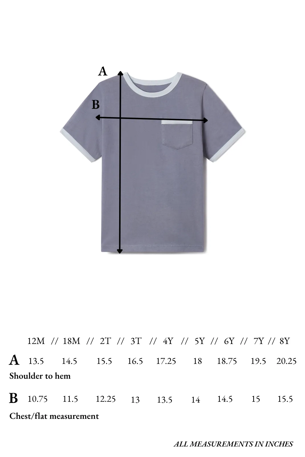 Jacob Ringer Tee in Flint Blue