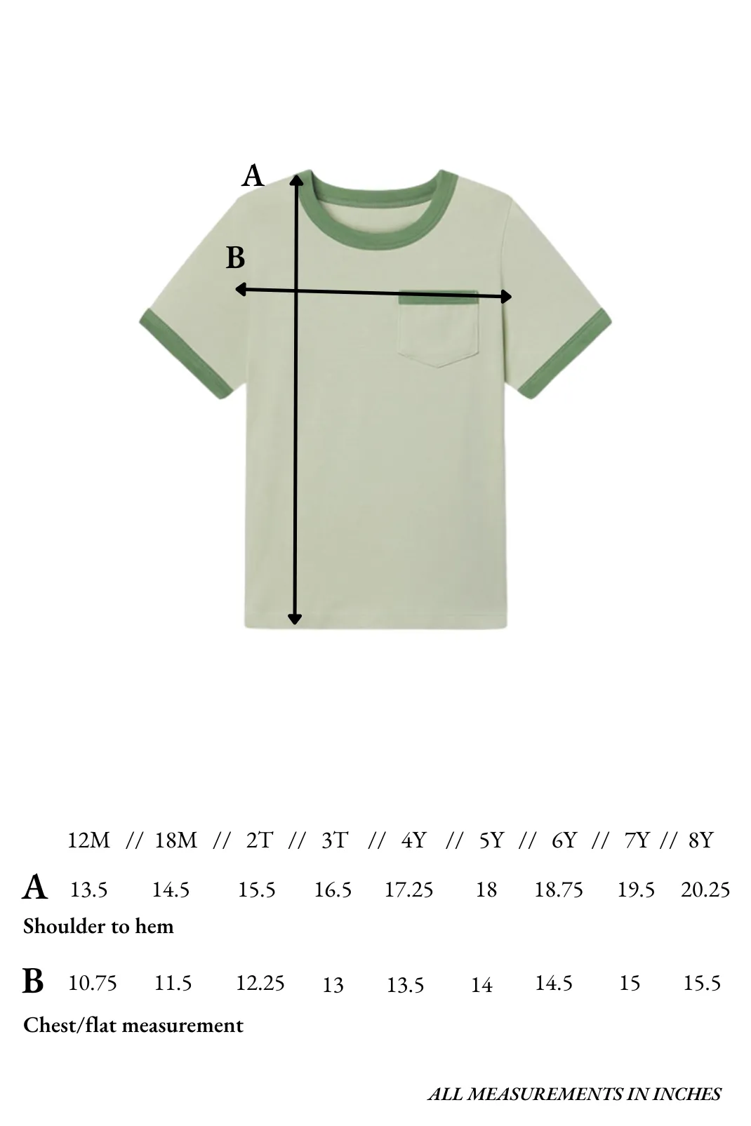 Jacob Ringer Tee in Seafoam with Mint