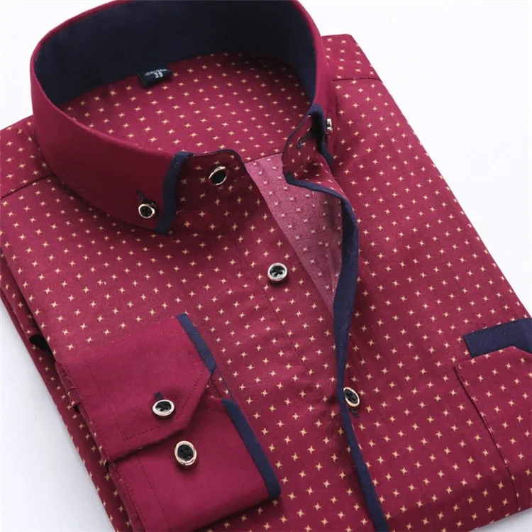 Jenkins Dress Shirt Long Sleeve Slim Fit Button Down Collar Business Shirts
