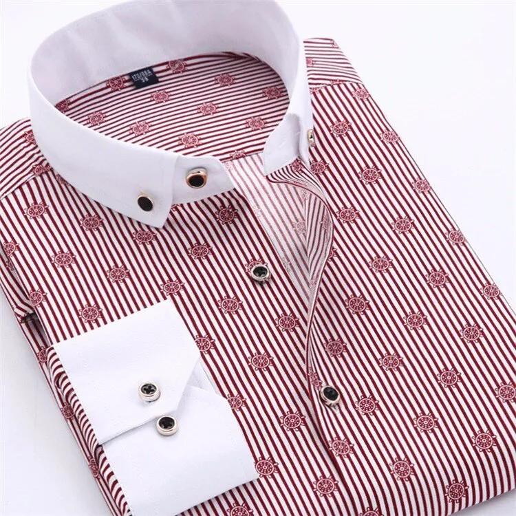Jenkins Dress Shirt Long Sleeve Slim Fit Button Down Collar Business Shirts