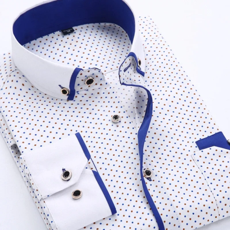 Jenkins Dress Shirt Long Sleeve Slim Fit Button Down Collar Business Shirts