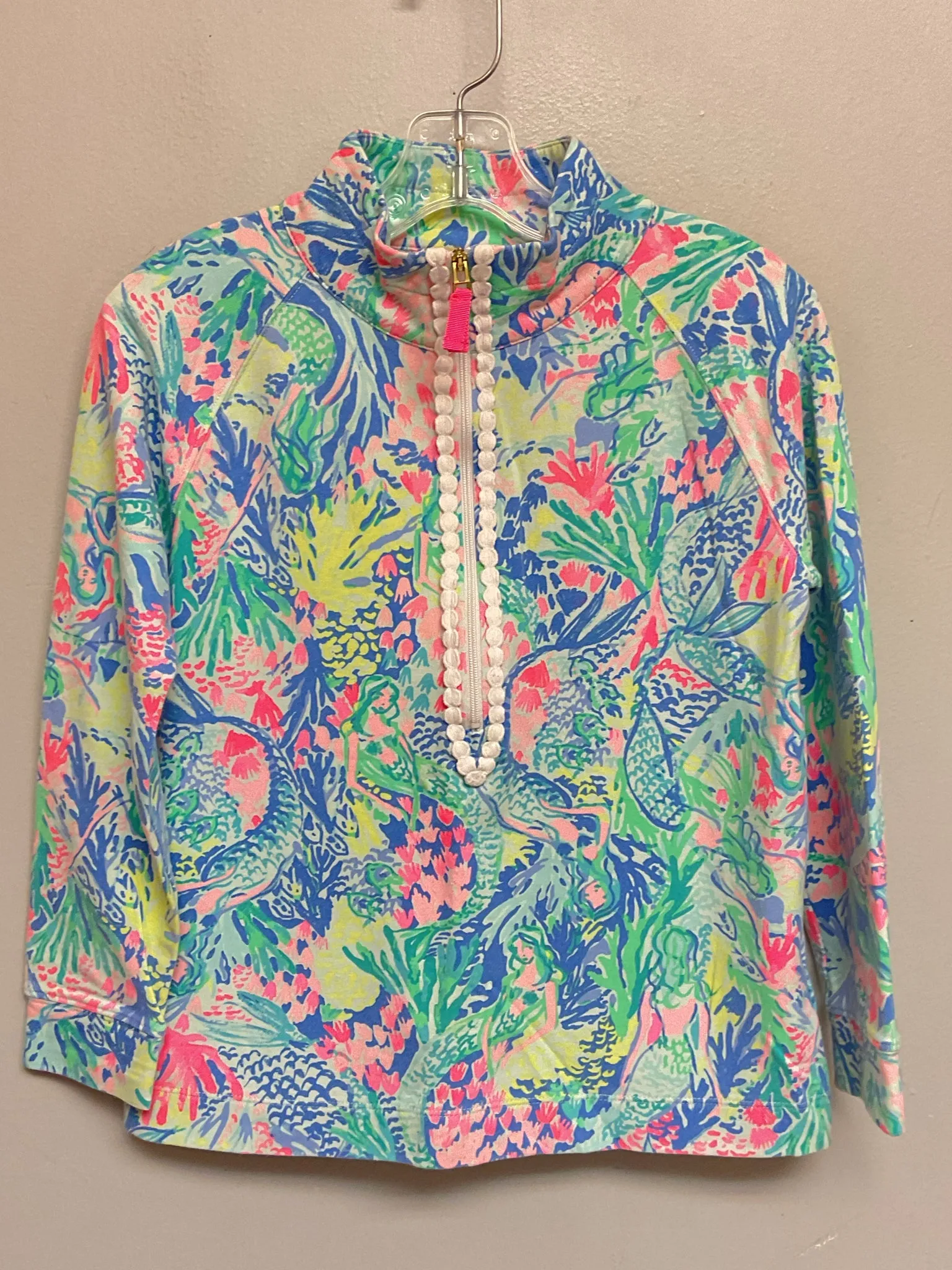 Lilly Pulitzer Size 8 Blue Cotton Big Girls Sweaters & Vests