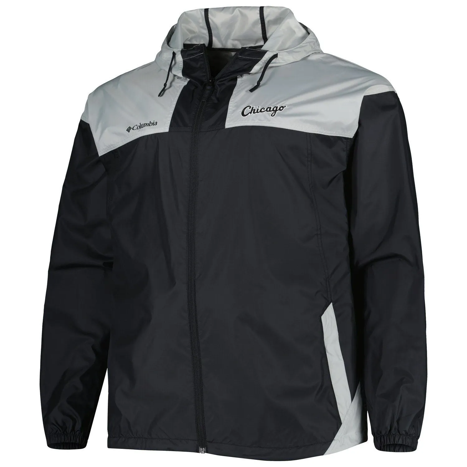 Men's Full Zip Windbreaker Columbia Black Chicago White Sox Flash Forward Challenger Omni-Shade