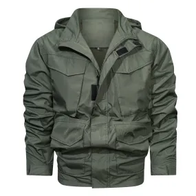 Men's Outdoor Waterproof Long Hooded Jacket