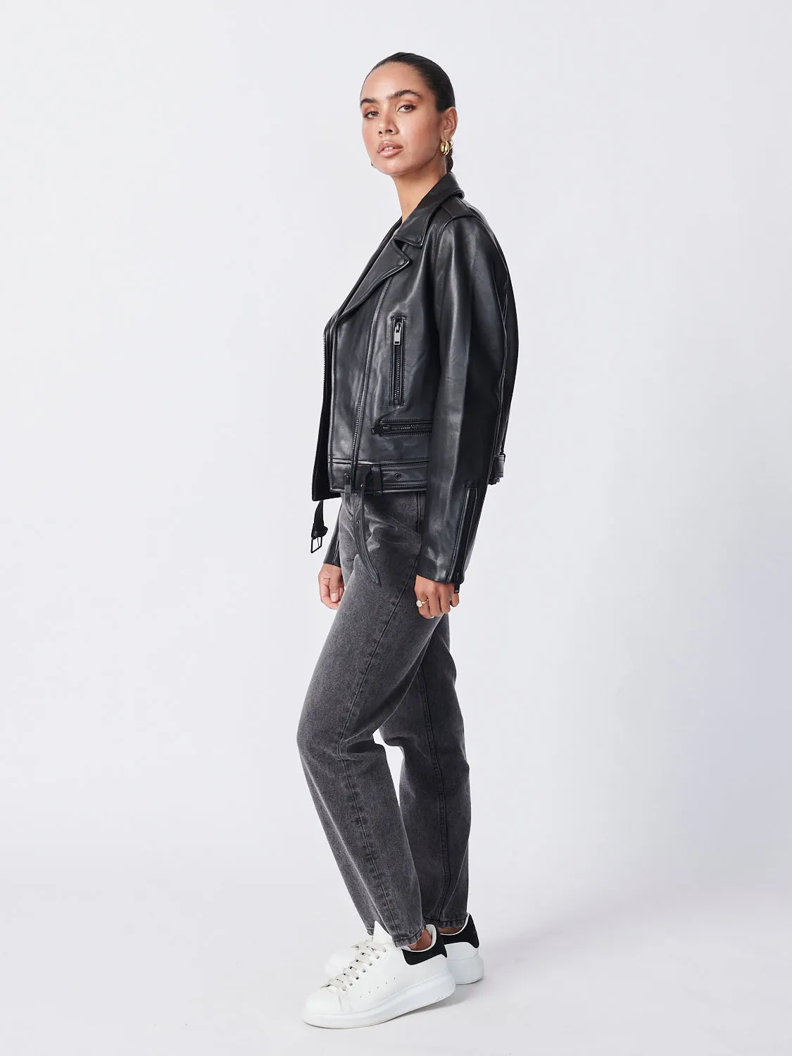 New Yorker Biker Jacket - Black/Black