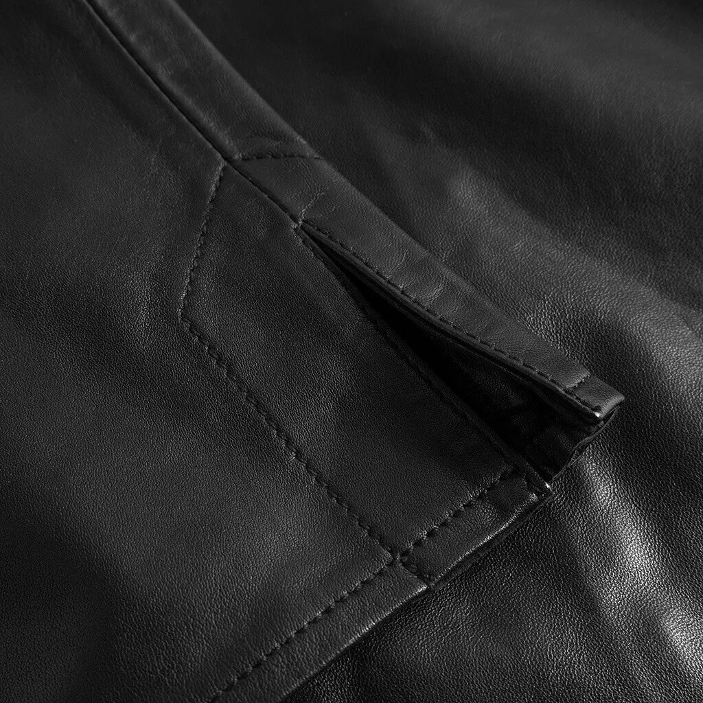 Nini leather jacket with beautiful details / 51156 - Black (Nero)