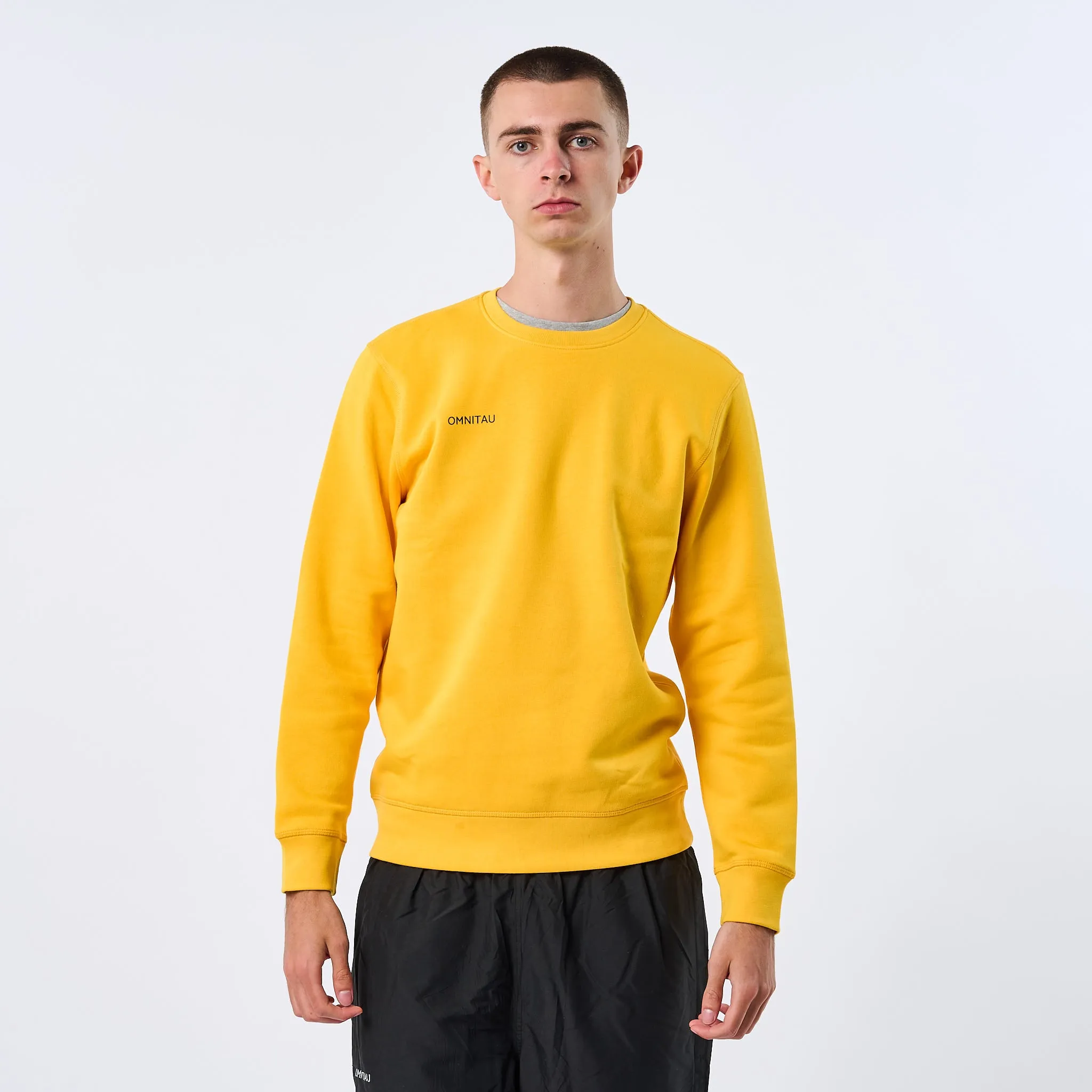 Omnitau Adult's Team Sports Crew Neck Cotton Sweatshirt - Yellow