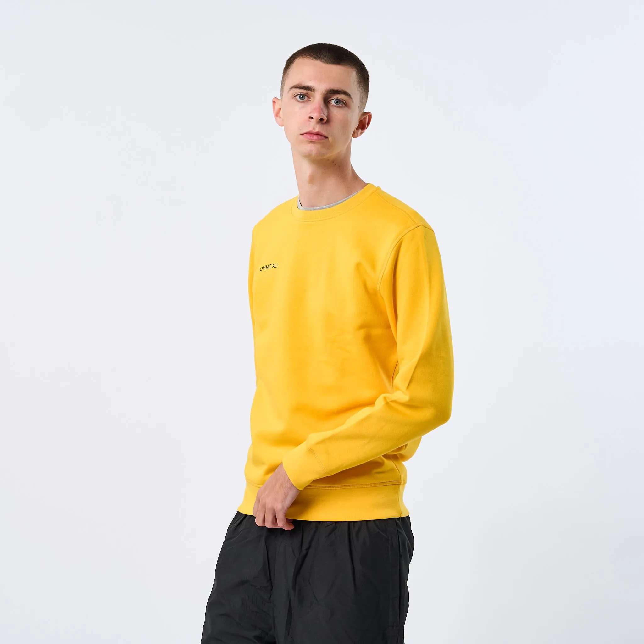 Omnitau Adult's Team Sports Crew Neck Cotton Sweatshirt - Yellow