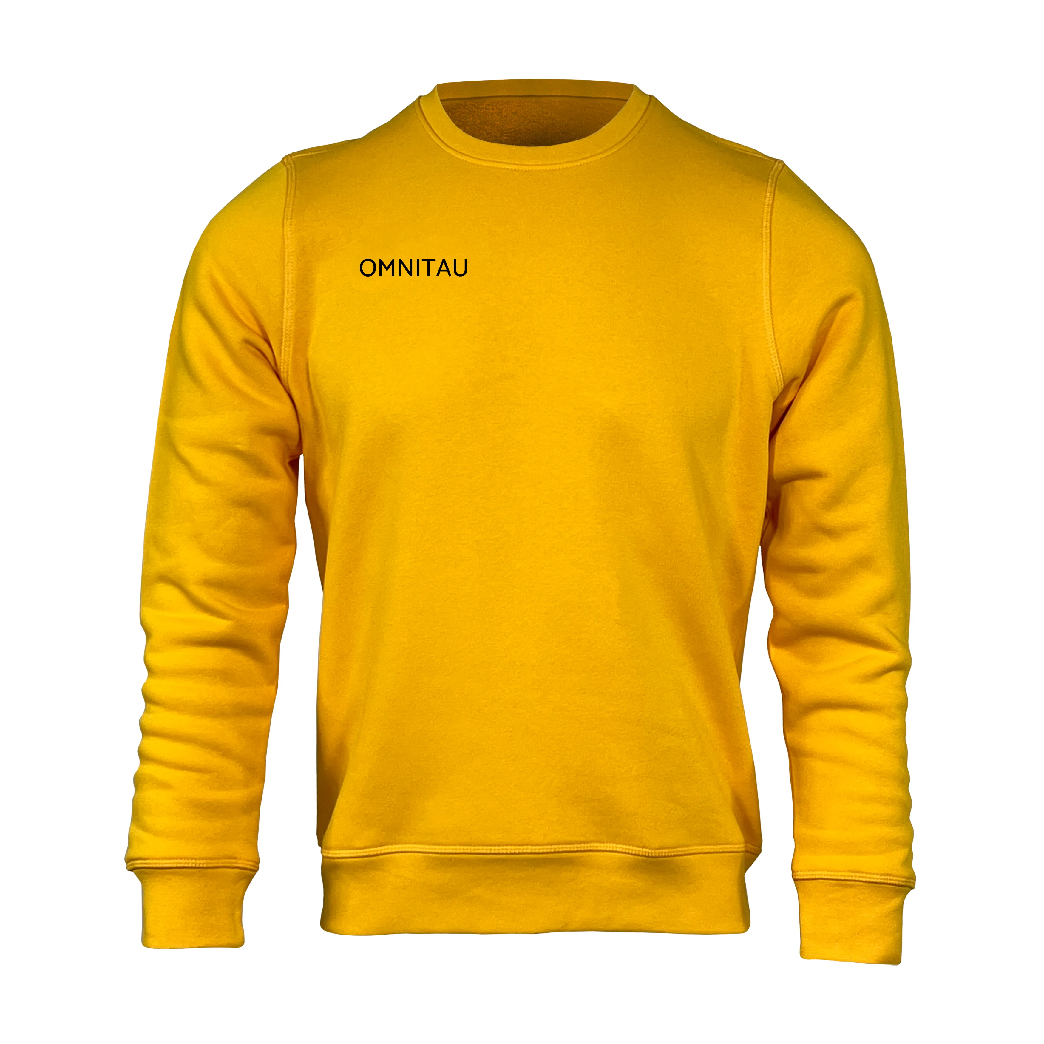 Omnitau Adult's Team Sports Crew Neck Cotton Sweatshirt - Yellow