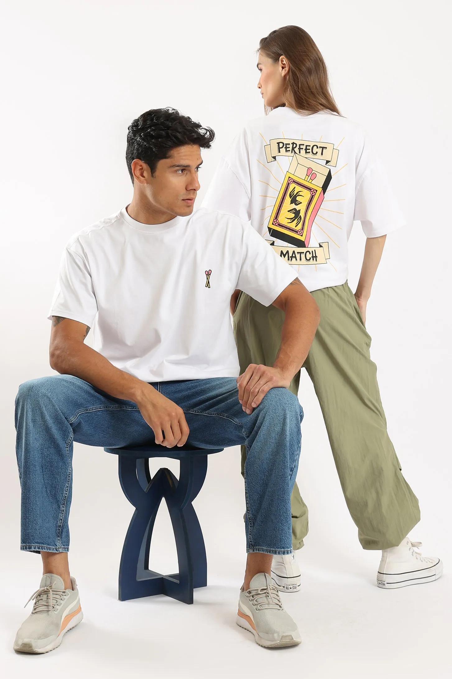 PERFECT MATCH OVERSIZED UNISEX TEE