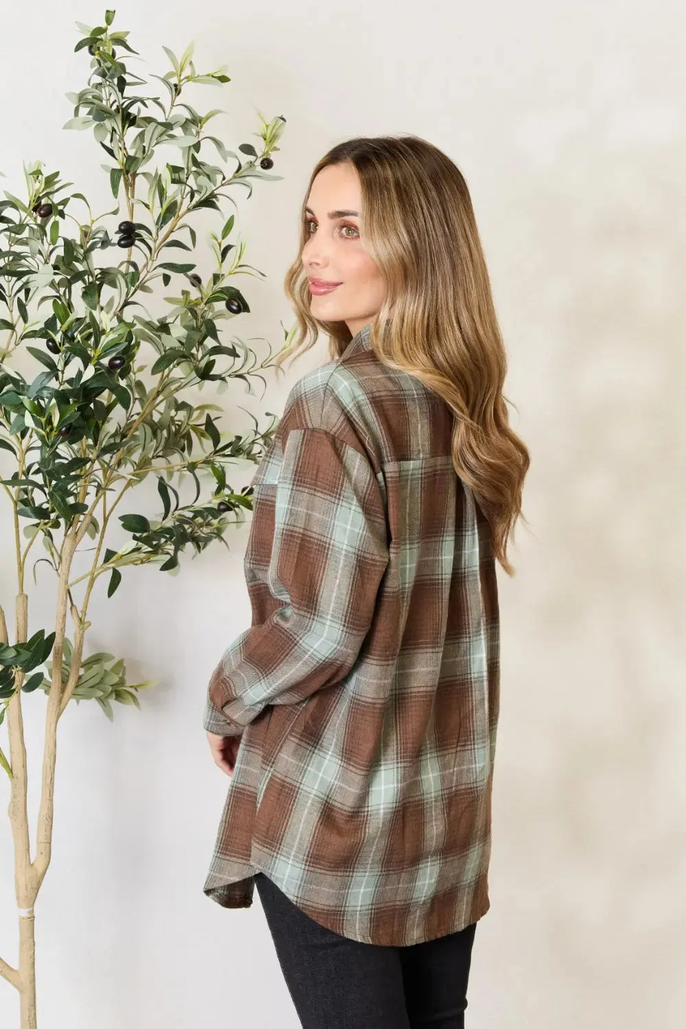 Plaid Shirt, Dropped Shoulder