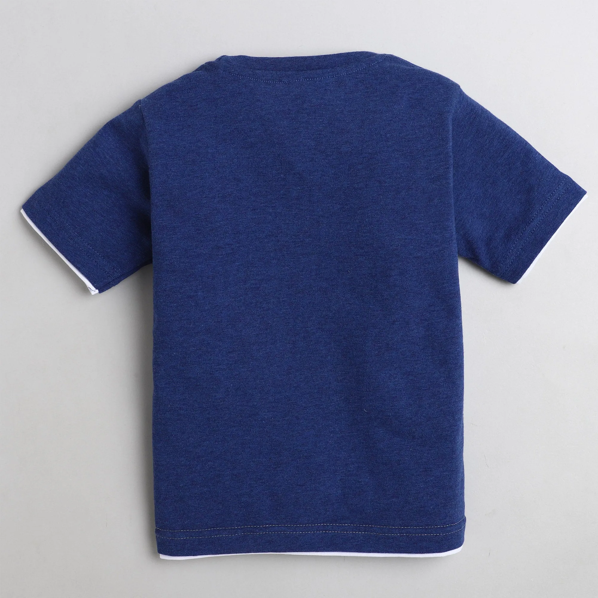 Polka Tots Half Sleeve T-Shirt Baseball Club Print - Navy Blue