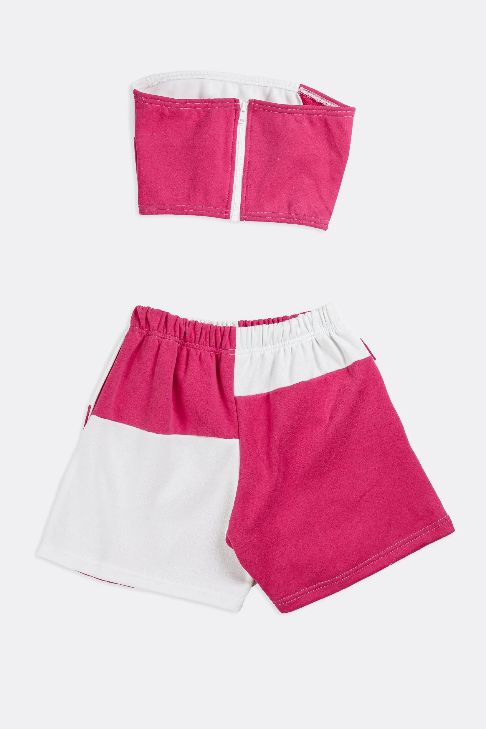 Rework Adidas Patchwork Sweatshorts Set - XS