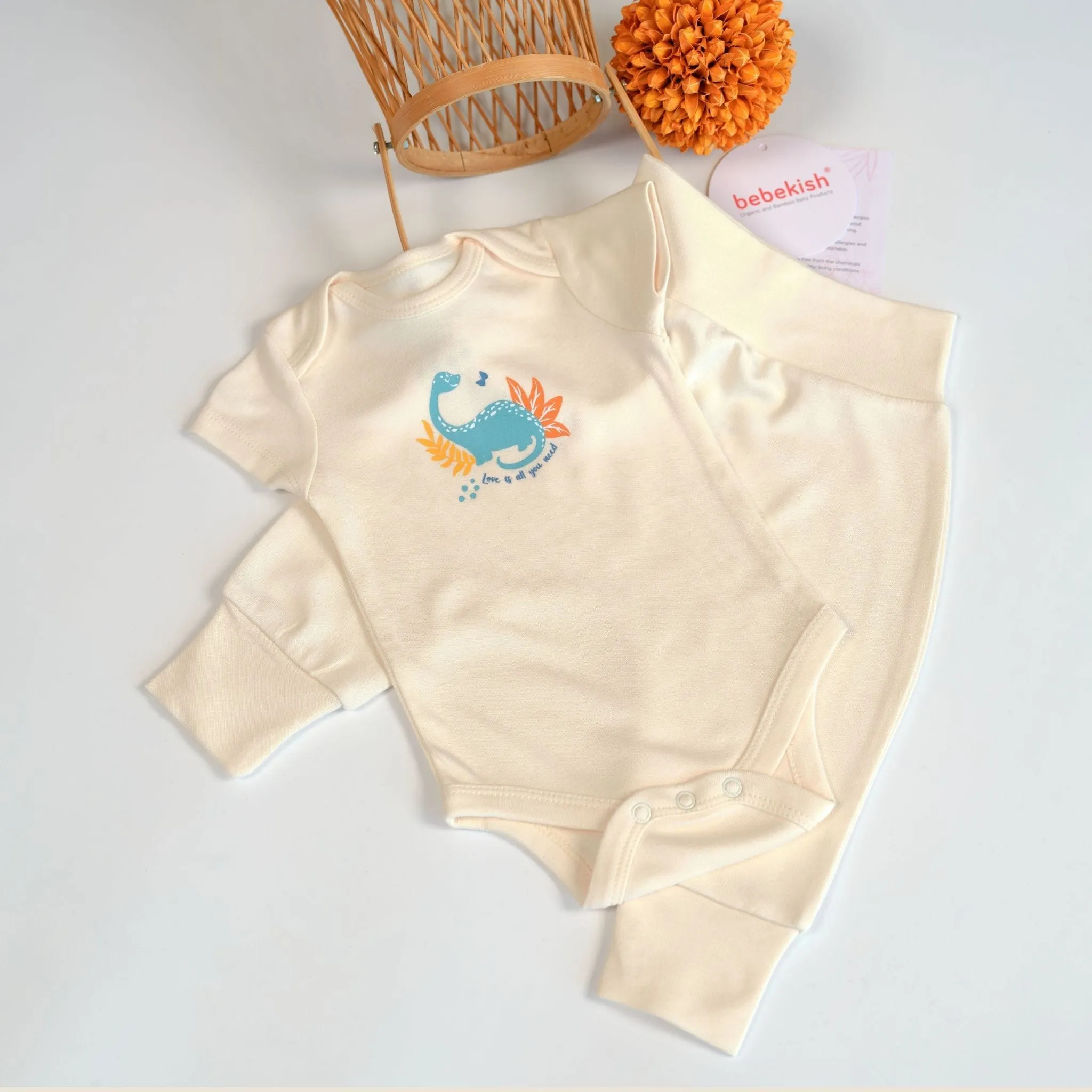 Stone Cream Organic Baby Casual Jogger