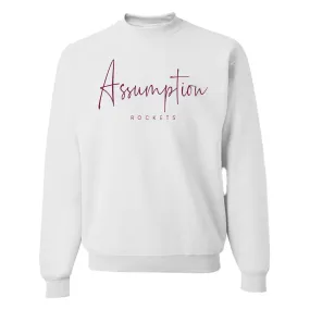 Sweatshirt - Crew Neck - White - Cursive Assumption