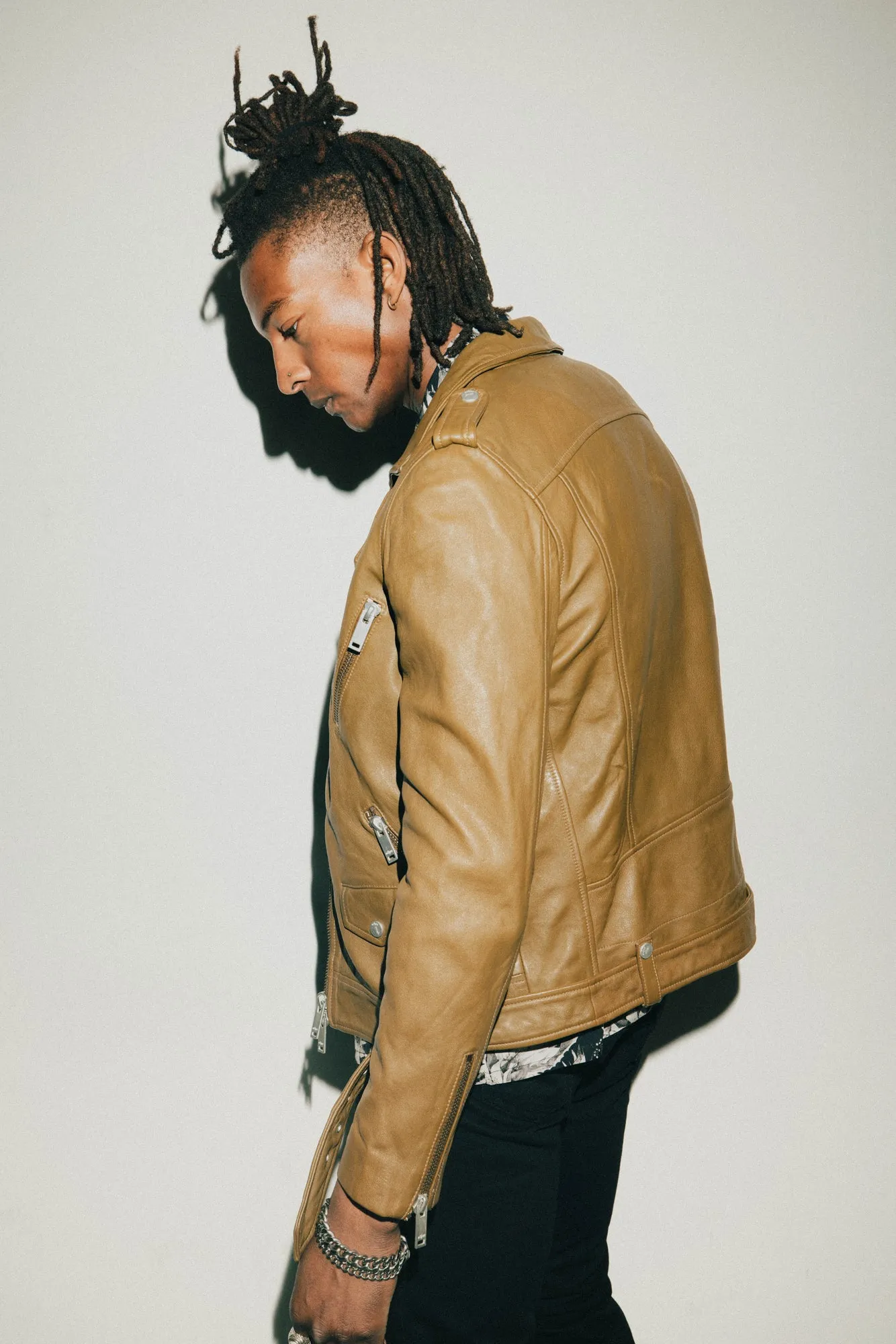 The Deuce Biker Jacket | Aged Khaki