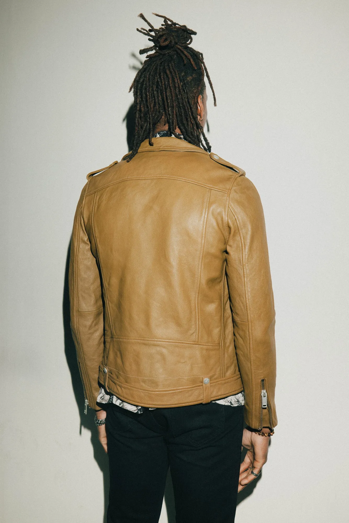 The Deuce Biker Jacket | Aged Khaki