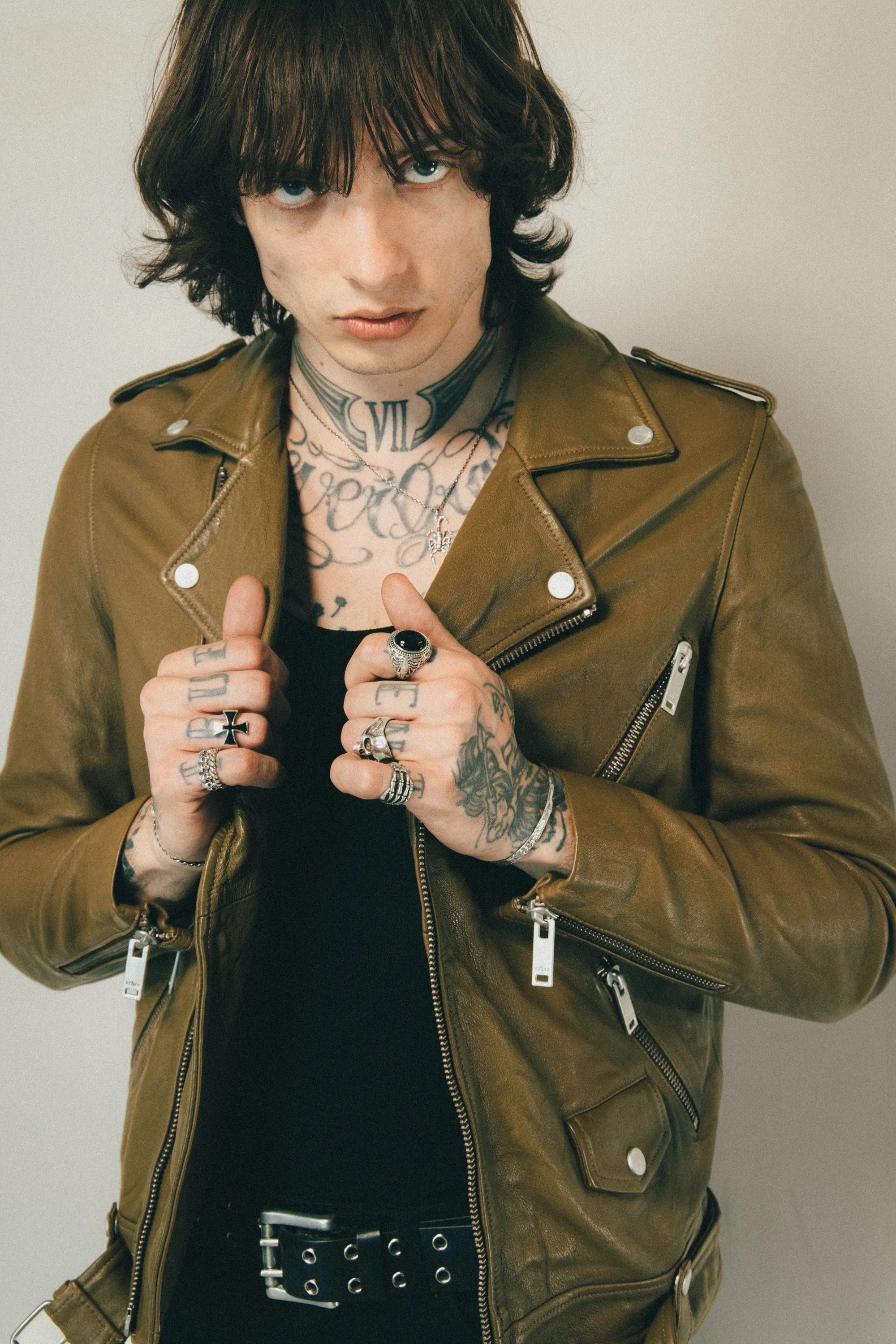 The Deuce Biker Jacket | Aged Khaki