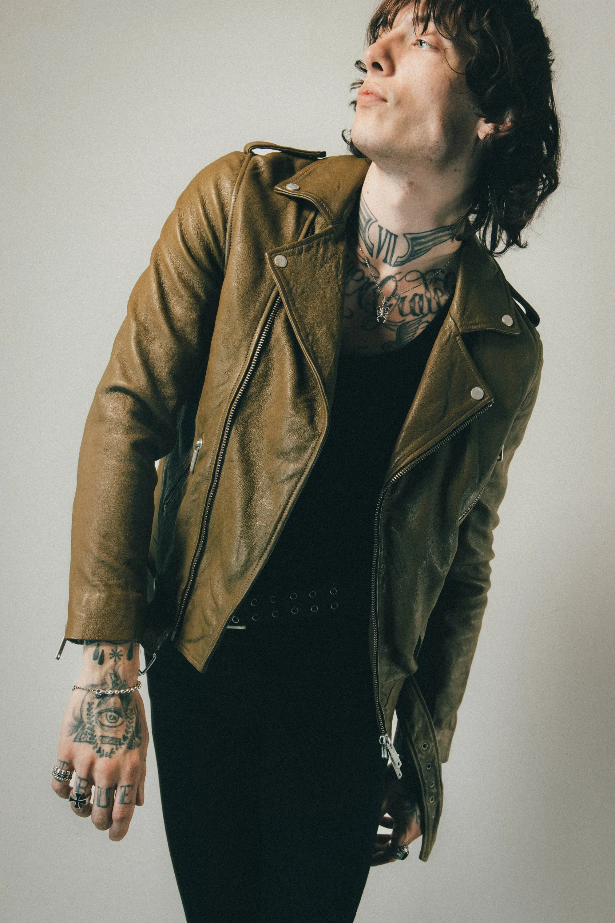 The Deuce Biker Jacket | Aged Khaki