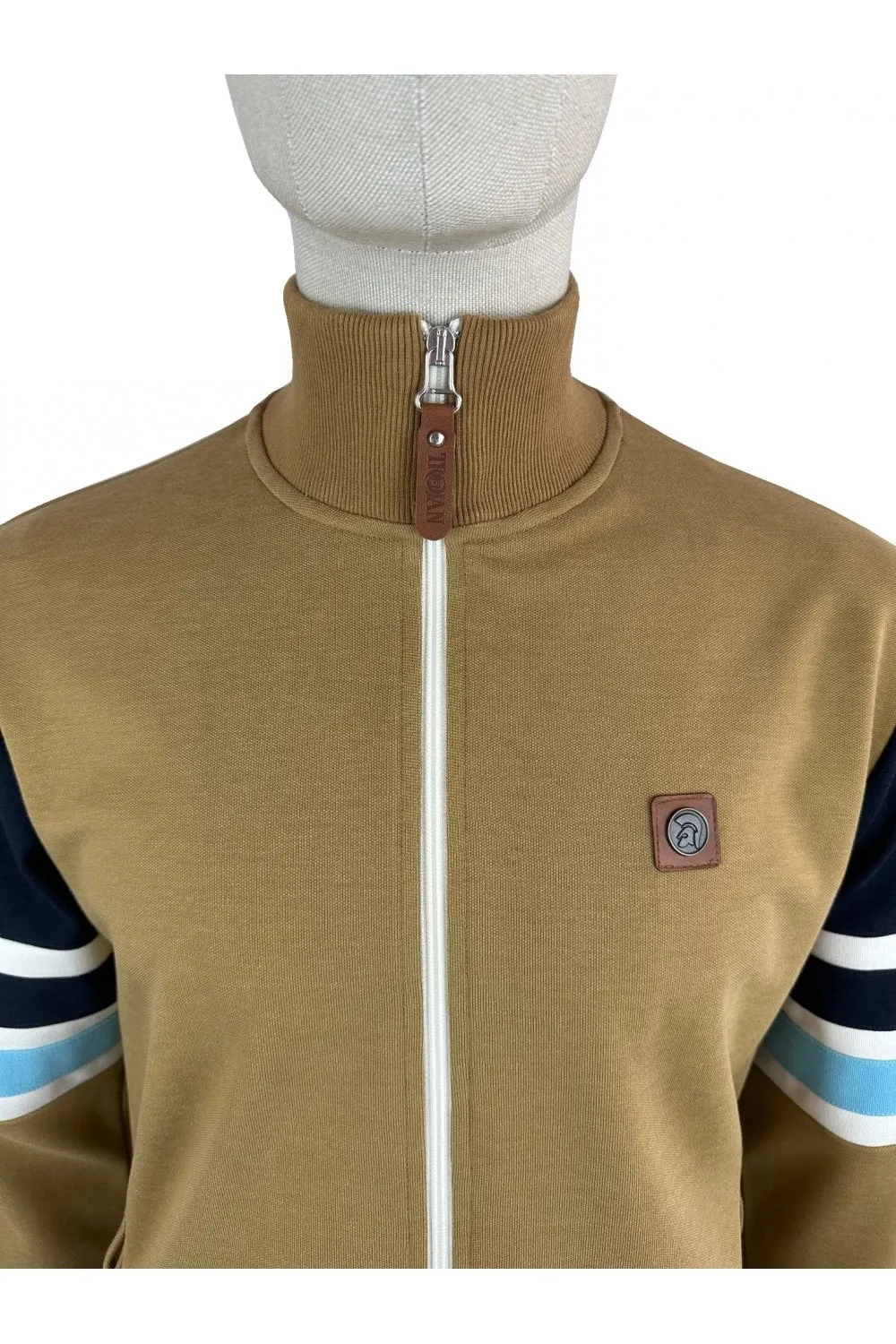 TROJAN Trojan Marley Stripe Sleeve Track Top TC/1035, camel
