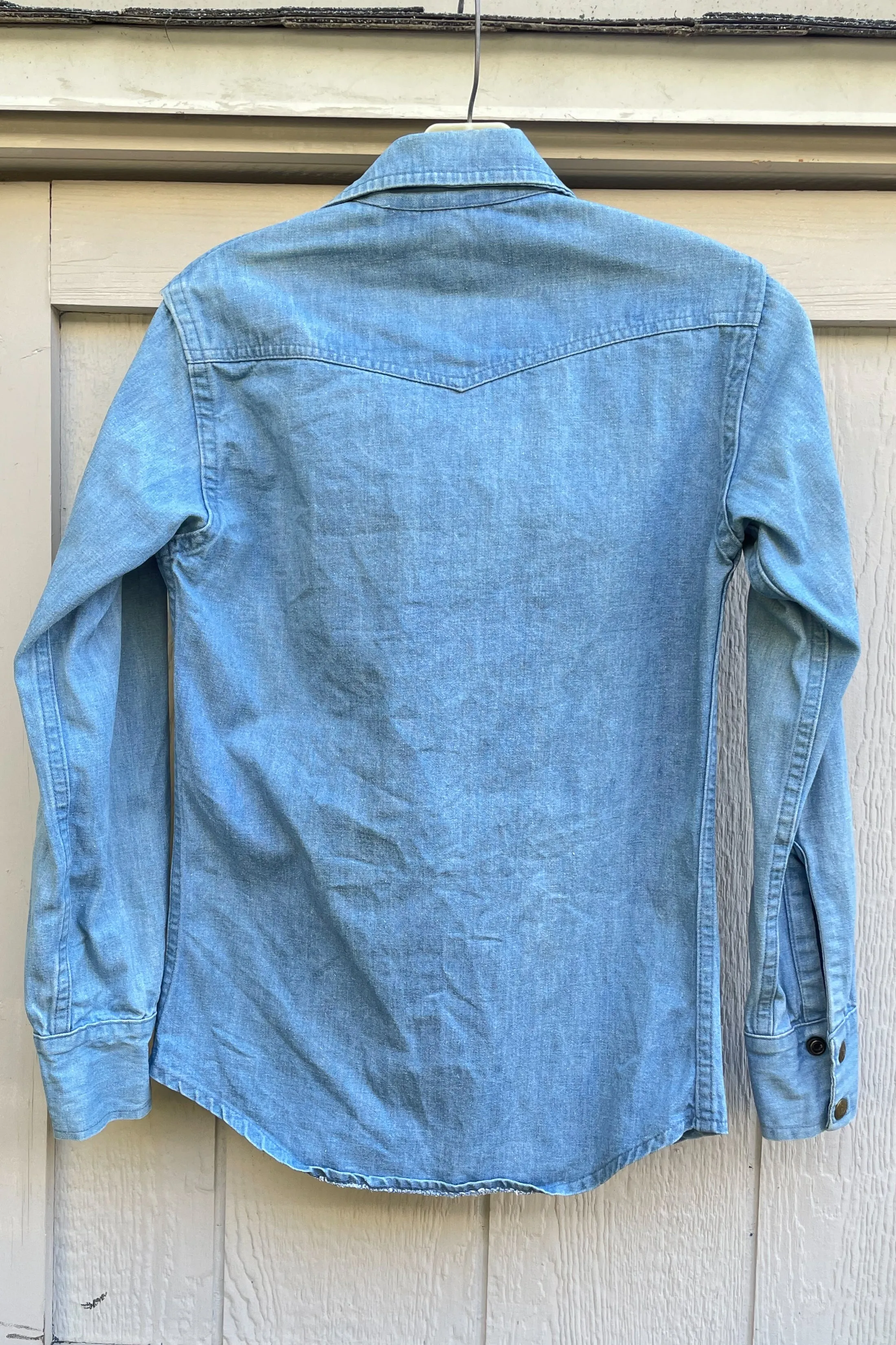 Vintage 60s Landlubber Denim Shirt, Kids 14, Womens S/XS