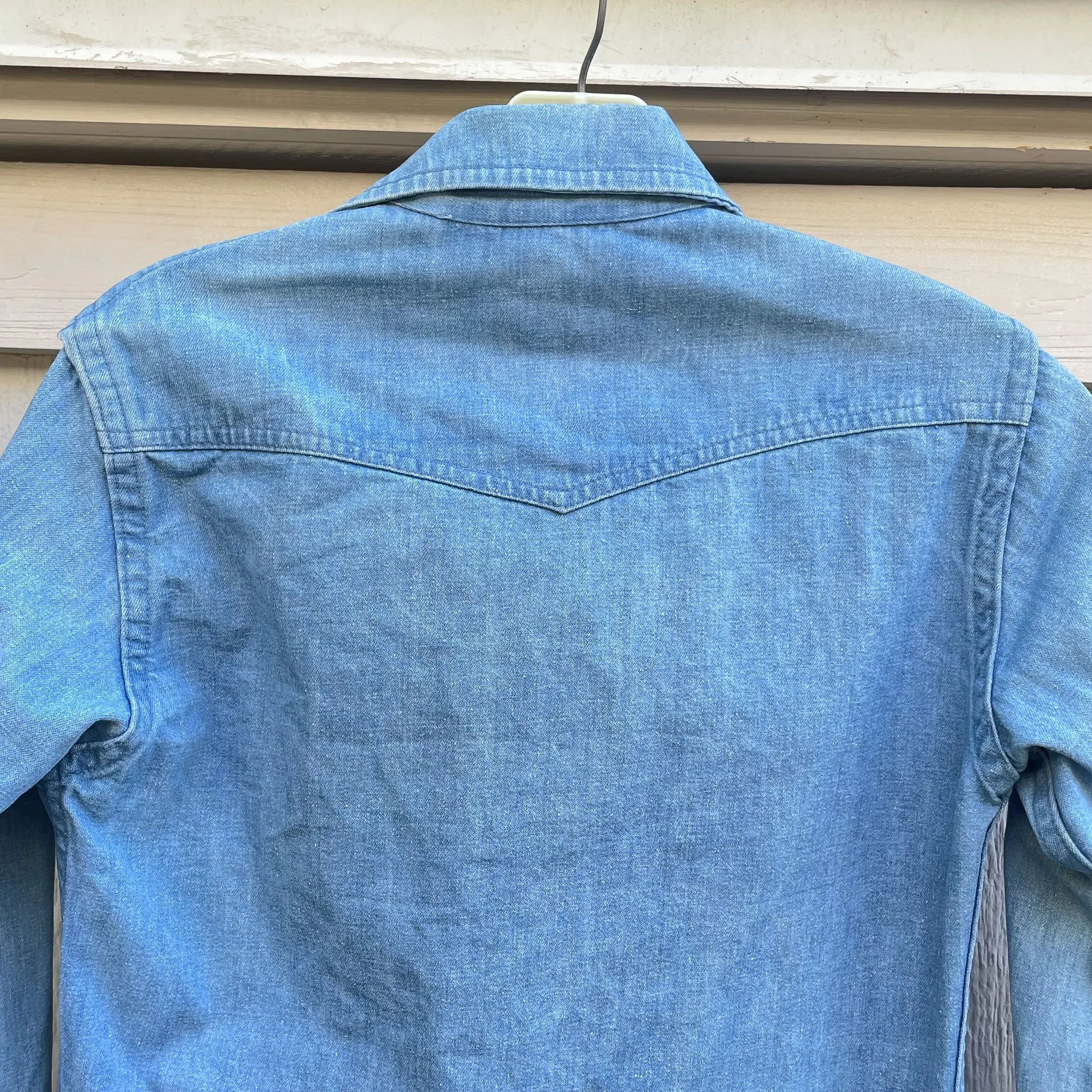 Vintage 60s Landlubber Denim Shirt, Kids 14, Womens S/XS