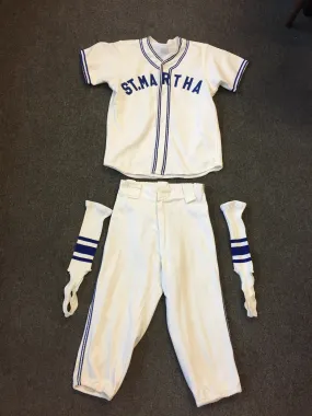 Vintage Vintage 1940's 50's St Martha Youth Baseball Uniform Dads Club School Church Sport