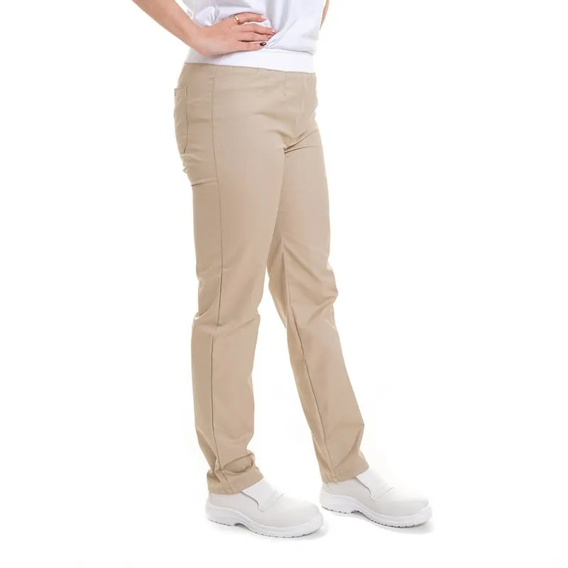Women's Beige Slim Kitchen Trousers - Manelli