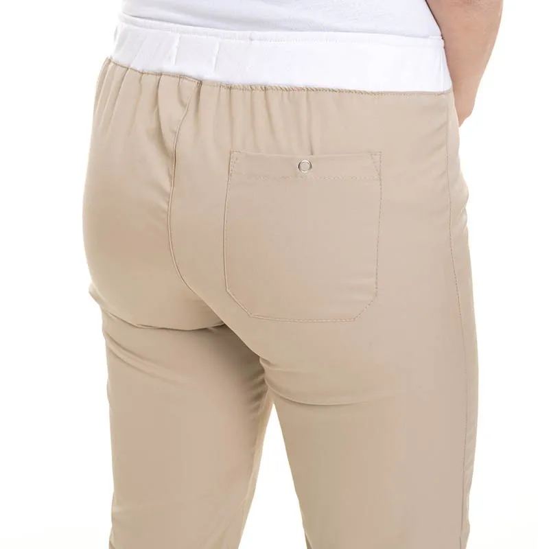 Women's Beige Slim Kitchen Trousers - Manelli